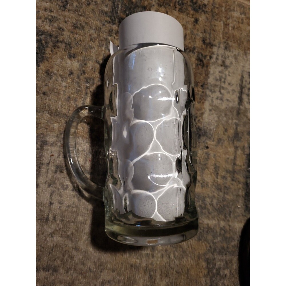 Vintage 1964 Hofbrauhaus Munchen 1L Glass Beer Stein Mug Rastal Germany Dimpled - Picture 2 of 9